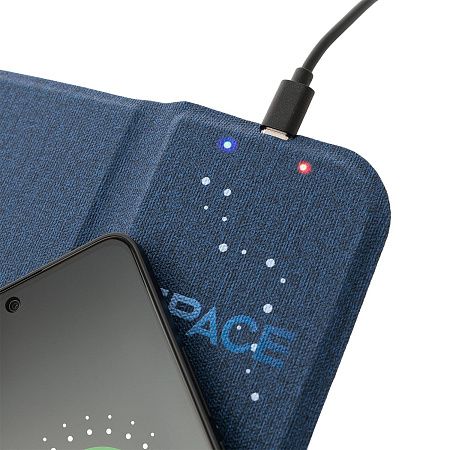 Коврик для мыши с беспроводным зарядным устройством 15W Honor, синий