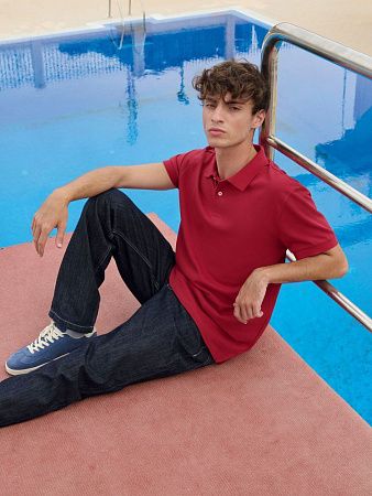 Рубашка поло унисекс Pacific, красная, размер M