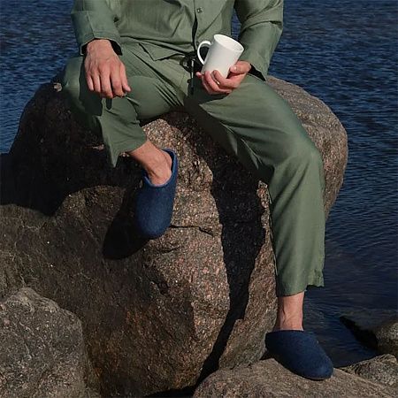 Домашние валенки Step, темно-синие (индиго), размер 45