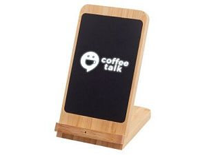 Беспроводное зарядное устройство 2-в-1 с подсветкой лого «Reedia S4», 15 Вт