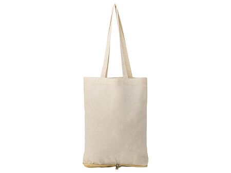 Складная сумка Jute из хлопка и джута с карманом