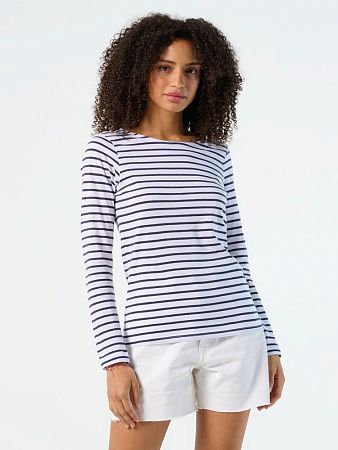 Футболка женская Marine Women, белая с темно-синим, размер XS