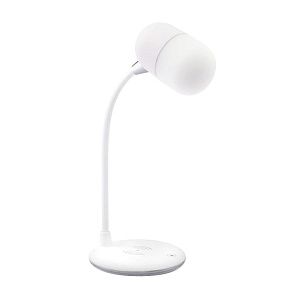 Лампа с колонкой и беспроводной зарядкой Alladin, черная