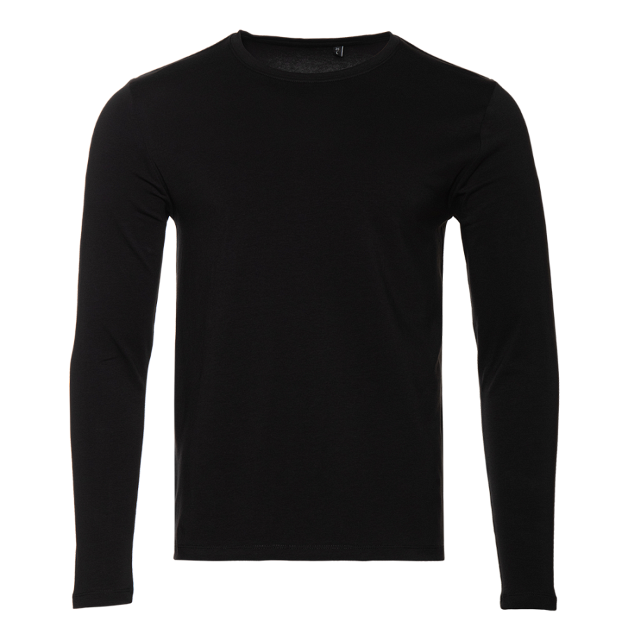 Футболка унисекс с длинным рукавом STAN хлопок/эластан 180, 35, Чёрный,  (20)  (46/S)