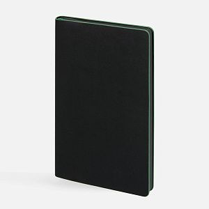 Ежедневник Trait, недатированный, черный с зеленым