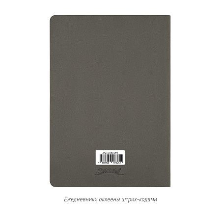 Ежедневник Latte soft touch недатированный, серый/красный