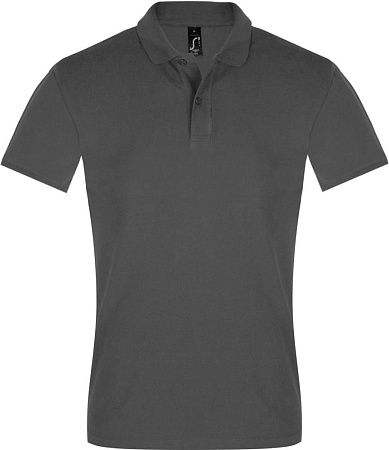 Рубашка поло мужская Perfect Men 180 темно-серая, размер L