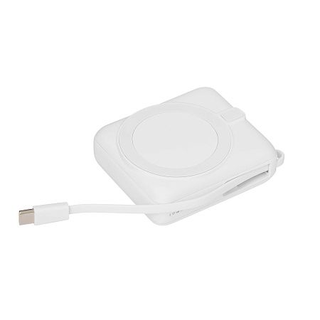 Внешний аккумулятор с подсветкой Риттер PD (Ritter PD) 10000mAh с функцией беспроводной зарядки 15W, белый