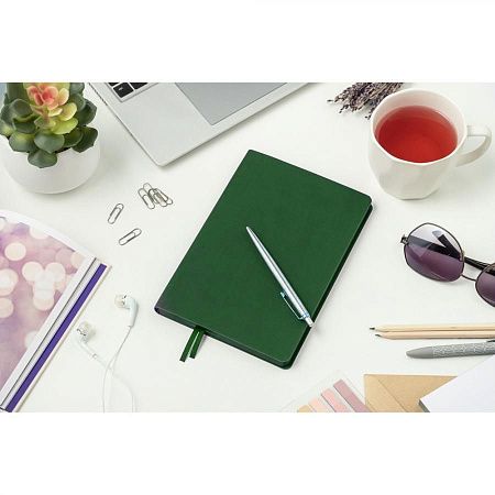 Ежедневник Flexy Soft Touch Latte А5, зеленый, недатированный, в гибкой обложке