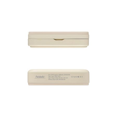 Внешний аккумулятор Юнион PD (Union PD) 10000mAh с функцией беспроводной зарядки 15W, бежевый
