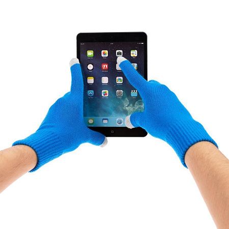 Перчатки сенсорные Urban Flow, ярко-голубые, размер L/XL