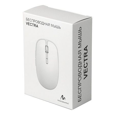 Мышь компьютерная, беспроводная, Vectra, белая