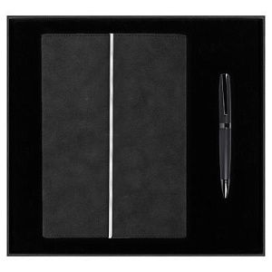 Набор подарочный Solution Prestige Duo (Ежедневник в суперобложке Country Galaxy Nuba A5+, Ручка шариковая матовая Prime), черный