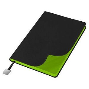 Ежедневник Flexy Latte Soft Touch Black Edition Color Print Sample Markli А5, черный/оранжевый, недатированный, в гибкой обложке