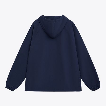 Ветровка (анорак) оверсайз унисекс RISSMAN, темно-синяя, размер XS/S