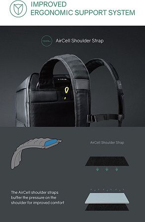 Рюкзак KORIN FlipPack 47х30х17 см, зеленый/черный