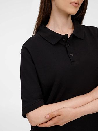 Рубашка поло унисекс Upswing, черная, размер S
