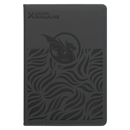 Ежедневник City Soft Print Sample Lamyra Pharmacare А5, серый, недатированный, в твердой обложке с поролоном