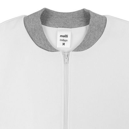 Бомбер College, молочно-белый, размер XXL