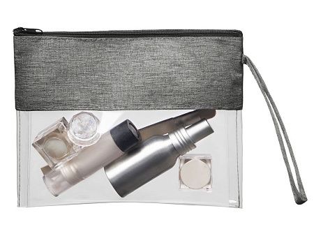 Прозрачная косметичка «Leony» из ПВХ и ткани