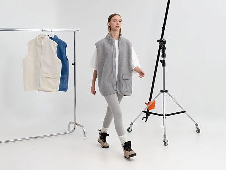 Жилет унисекс Oblako, светло-серый, размер XL/2XL