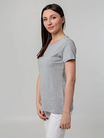 Футболка женская T-bolka Stretch Lady, серый меланж, размер XL v2