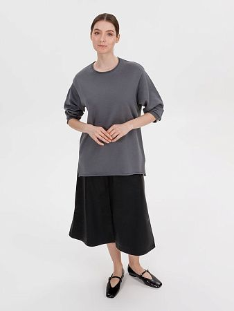 Лонгслив унисекс Siluetti Fuori, серый, размер L/XL