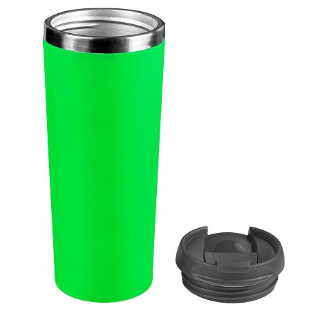 Термокружка KOMO SOFT 420мл. Салатовая с черной крышкой 6061.15
