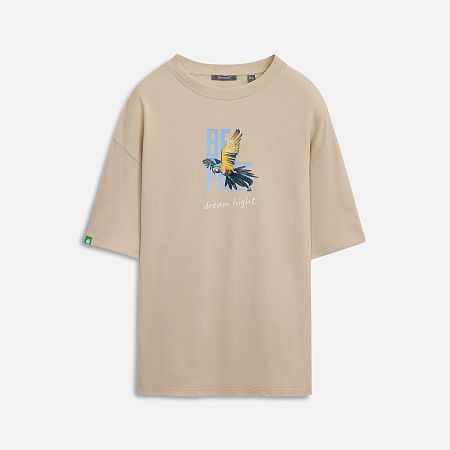 Футболка унисекс премиум Аура (Aura), бежевый