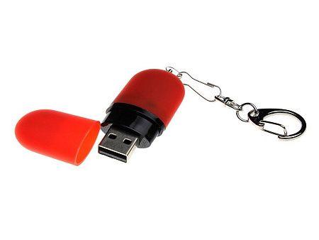 USB 2.0- флешка «Goutte Soft-touch» на 512 Мбайт каплевидной формы