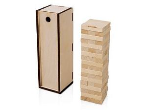 Настольная игра из дерева «Башня» в деревянной коробке , цвет: натуральный