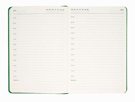 Ежедневник Classic Nebraska А5, зеленый, недатированный, в твердой обложке