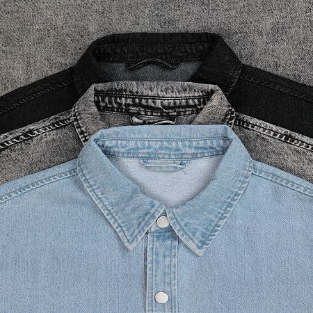 Куртка джинсовая O3, черная, размер 3XL/4XL