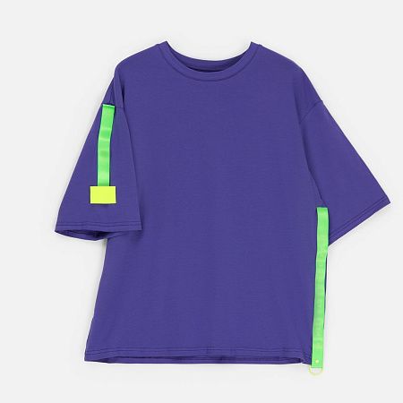 Футболка унисекс оверсайз Street Vibes, фиолетовая, размер XL/2XL