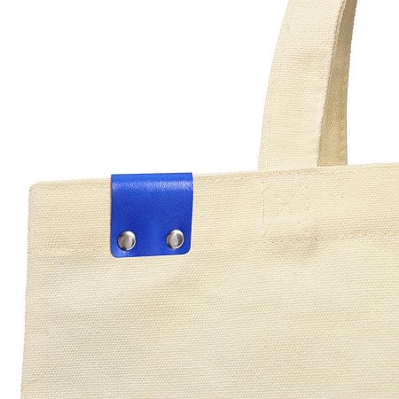 Сумка для покупок IVORY 325 г/м² с PU нашивкой, синий