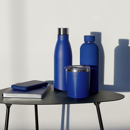 Термобутылка вакуумная герметичная Prima, синяя