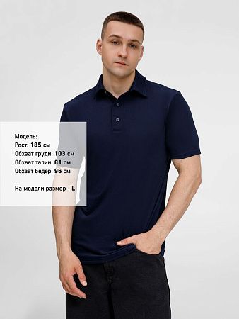 Рубашка поло унисекс Senti, темно-синяя, размер XXL