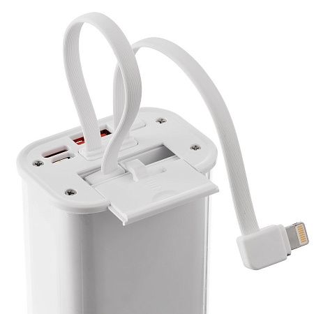 Аккумулятор с быстрой зарядкой Trellis Geek 10000 мАч, белый