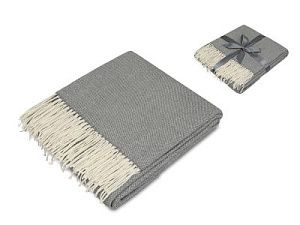 Плед акриловый «Dapple» 160 х 210 см, цвет: серый