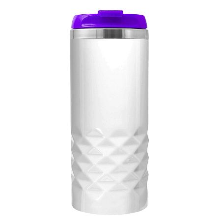 Термокружка NEXT WHITE 350мл. Белая с фиолетовой крышкой 6042.11