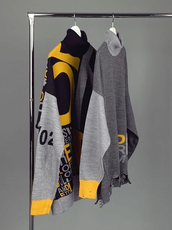 Свитер оверсайз Tricksy Net Grunge на заказ, полушерсть, размер S/M