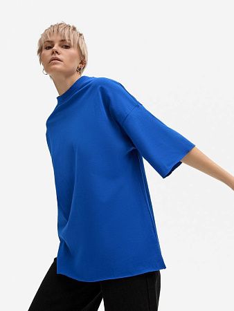 Футболка унисекс оверсайз T1, синяя, размер M/L