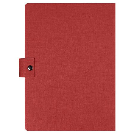 Блокнот А5 Tasmania,  в твердой обложке со стикерами в линейку, красный