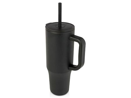 Герметичная термокружка «Brady» с силиконовой трубочкой, переработанная сталь, 900 мл