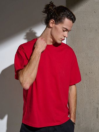 Футболка Oversize Premium, красная, размер L