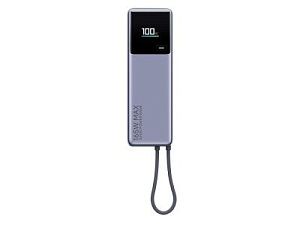 Внешний аккумулятор со встроенным кабелем Xiaomi 165W Power Bank, 10000 мАч, цвет: серый