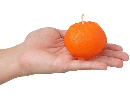 Набор свечей «Мандарины в сетке», без аромата