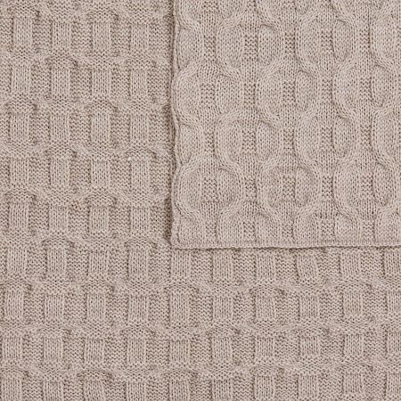 Плед Braidera, бежевый меланж