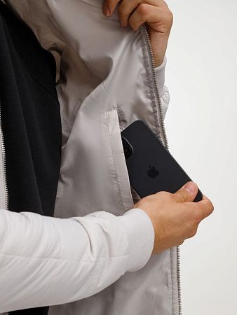 Куртка унисекс Warmbridge, светло-серая, размер S