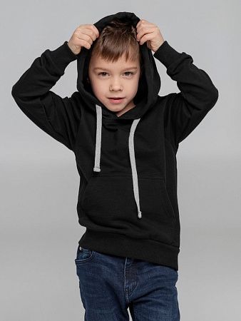 Толстовка с капюшоном детская Kirenga Kids, черная, размер 12 лет (142-152 см)